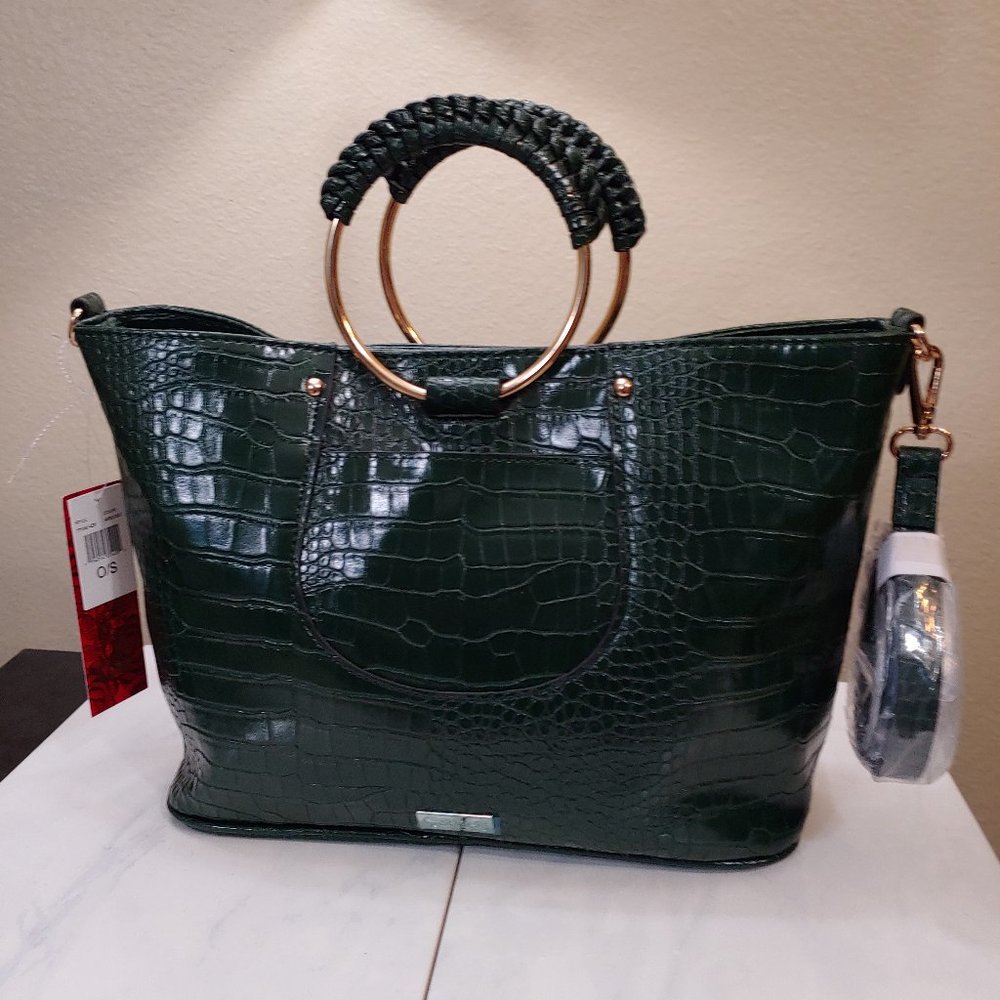 Carlos by Carlos Santana - Emerald Vegan Leather Cross-body/hand bag